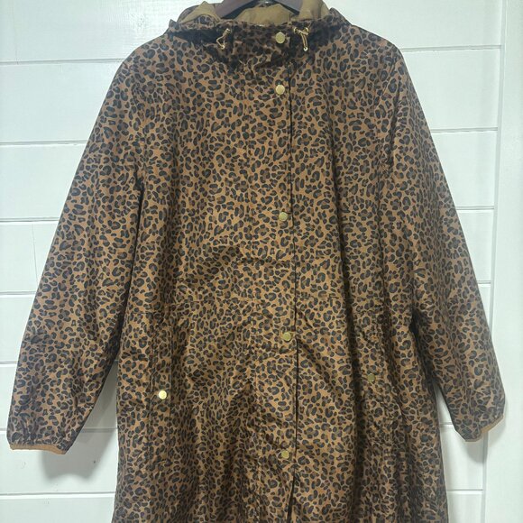 Joules Jackets & Blazers - Joules brand long rain jacket. Size 14 US. Animal print.